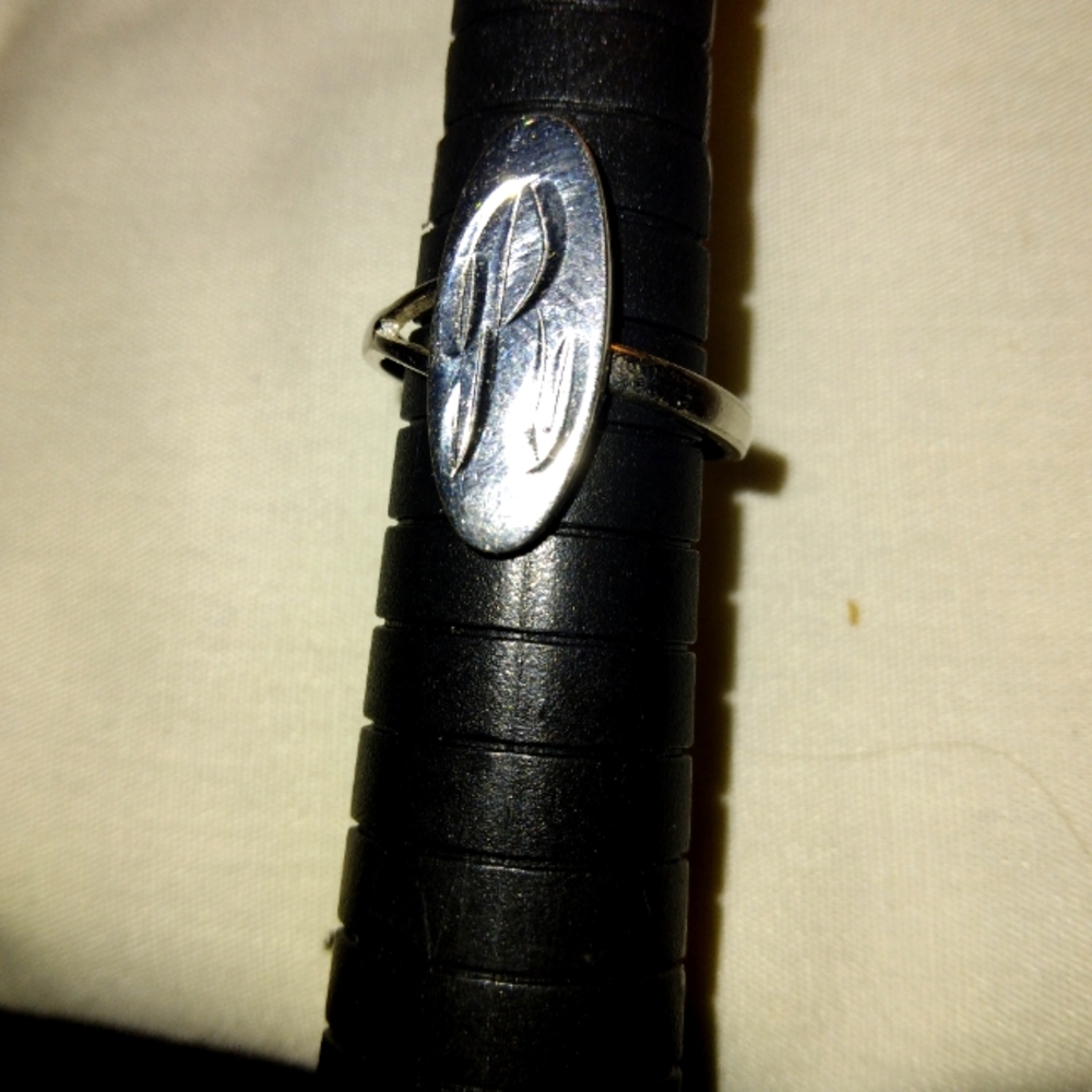 Antique R Initial Ring 